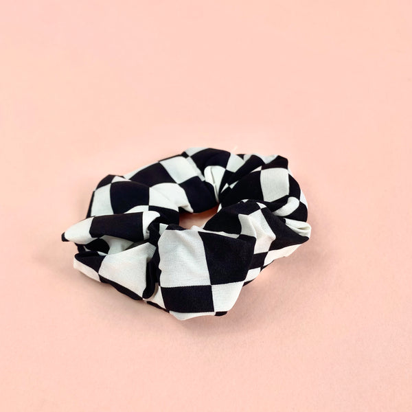 Scrunchie cuadros Grandes - MariaBolo Accesorios