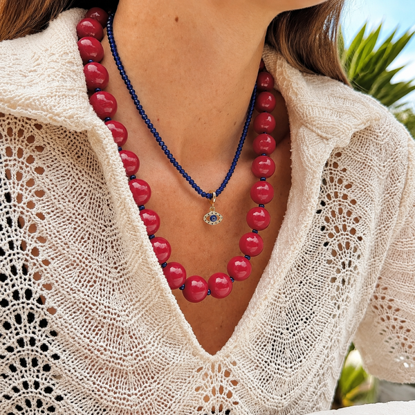 Collar Azul Hamsa