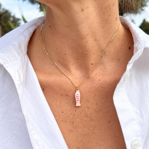 Collar Doble Pink Fish