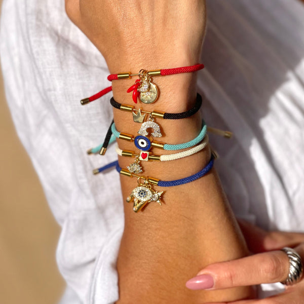 Pulsera Fortuna ajustable con dije personalizado 