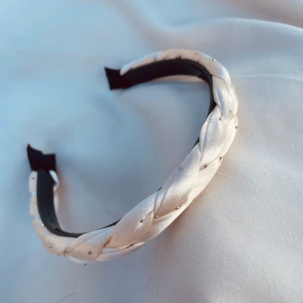 Balaca trenza con brillos decorativos - Diadema elegante para mujer