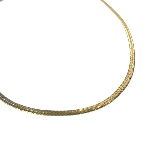 Cadena gold plana dorada cover gold elegante minimalista joyería MariaBolo Colombia
