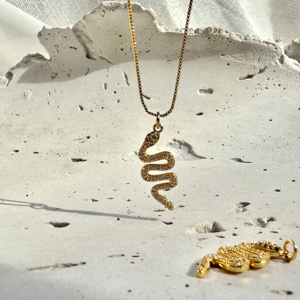 Cadena  ajustable con dije  Snake Long