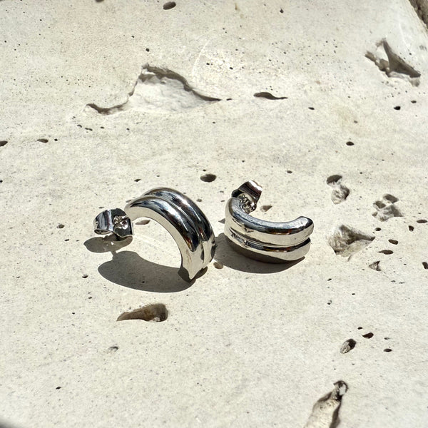 Candongas elegantes, aretes rodio, hipoalergénicos