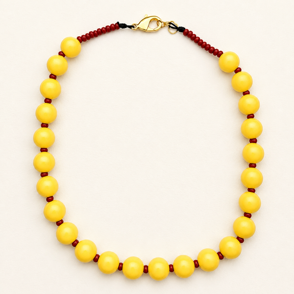 Collar Chicle  Amarillo  Chill- Collar Statement Chunky