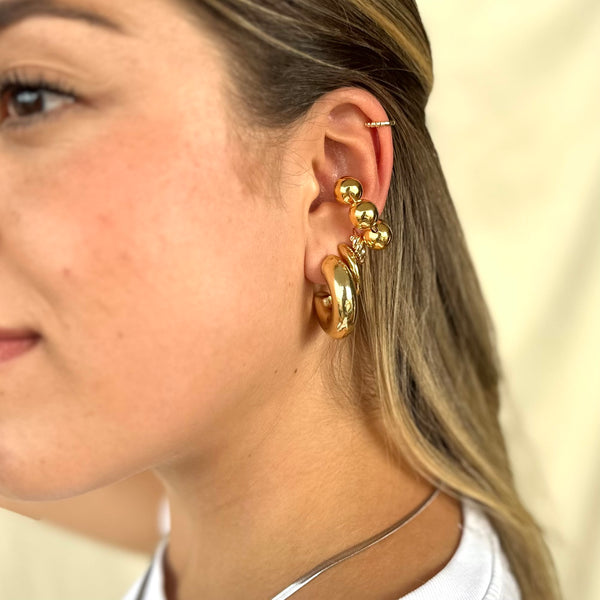 Diseño Indiana minimalista
Earcuff sutil de rodio - Accesorio elegante para oreja