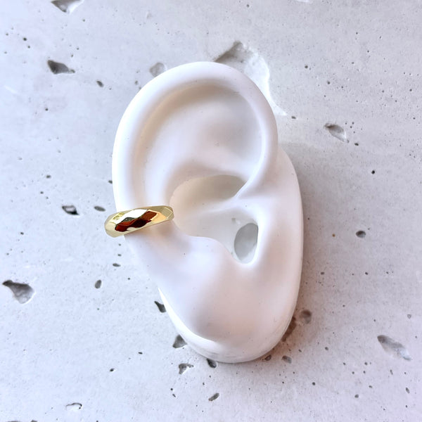 Earcuff Bionika en rodio - Diseño minimalista MariaBolo