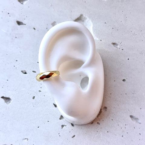 Earcuff Bionika en rodio - Diseño minimalista MariaBolo