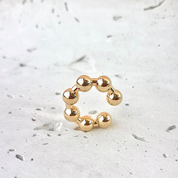 Earcuff Colon maxi 8 balines dorado - Arete sin perforación golfied