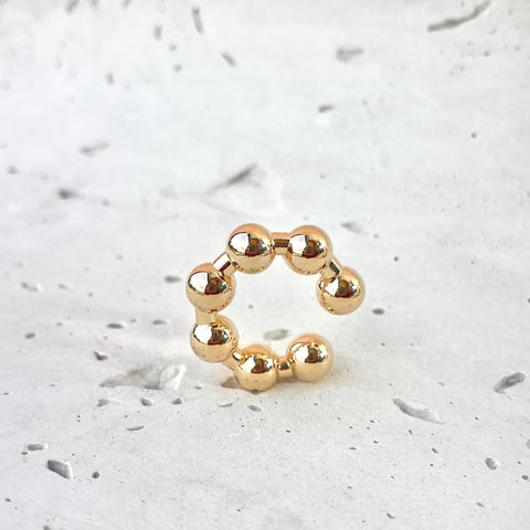 Earcuff Colon maxi 8 balines dorado - Arete sin perforación golfied