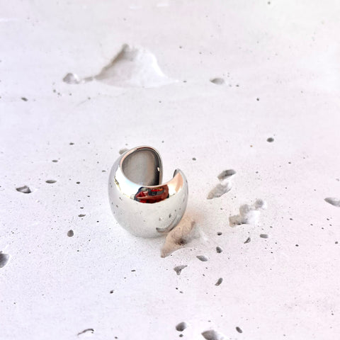 Earcuff Lisboa maxi plateado sin perforación 