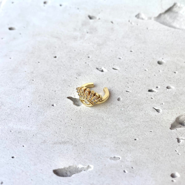 Earcuff Misitico discreto sin perforación rodio antialérgico 1.5cm ajustable joyería MariaBolo