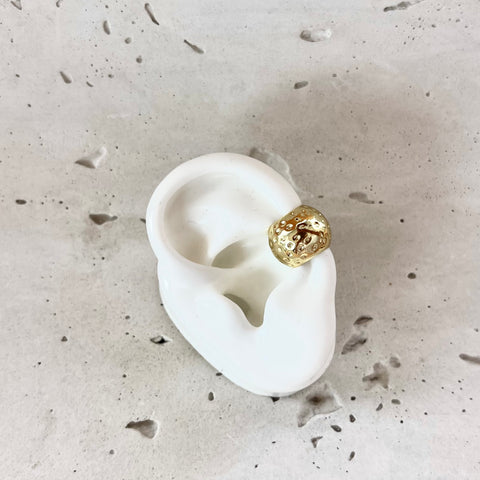 Earcuff Providencia dorado sin perforación rodio libre de níquel antialérgico joyería MariaBolo