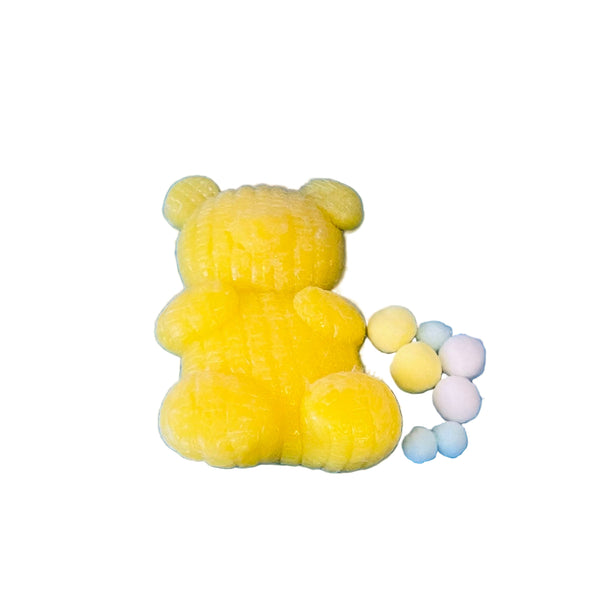 Mochi peludo oso colores - Juguete sensorial textura suave antiestrés MariaBolo
