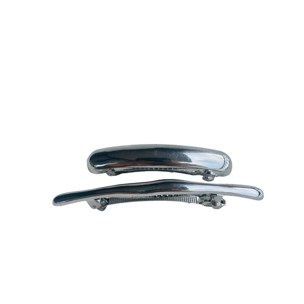 Set de hebillas metálicas color plateado o silver, ideal para agarrar el pelo