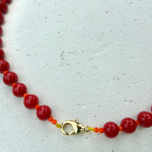 Collar Mulla - Rojo Vibrante