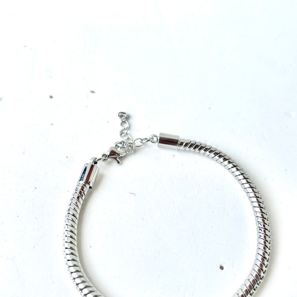 Pulsera Obelisco snake Plateado