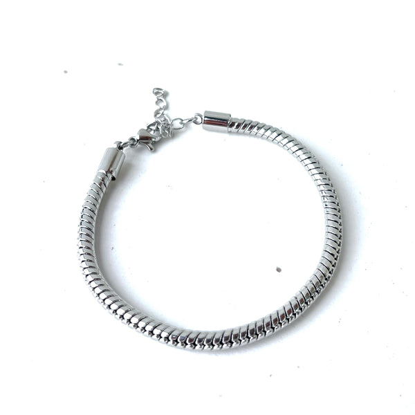 Pulsera Obelisco snake Plateado