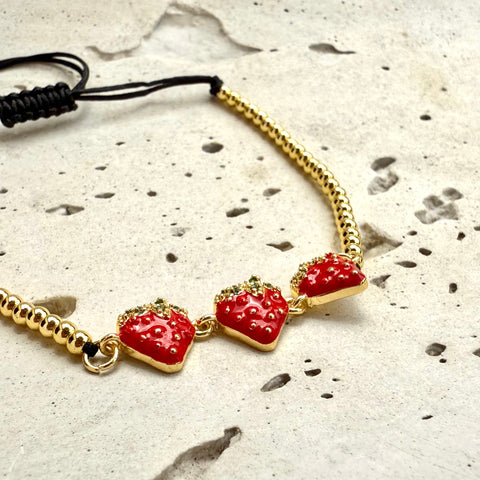 Pulsera tres fresas 🍓 balin