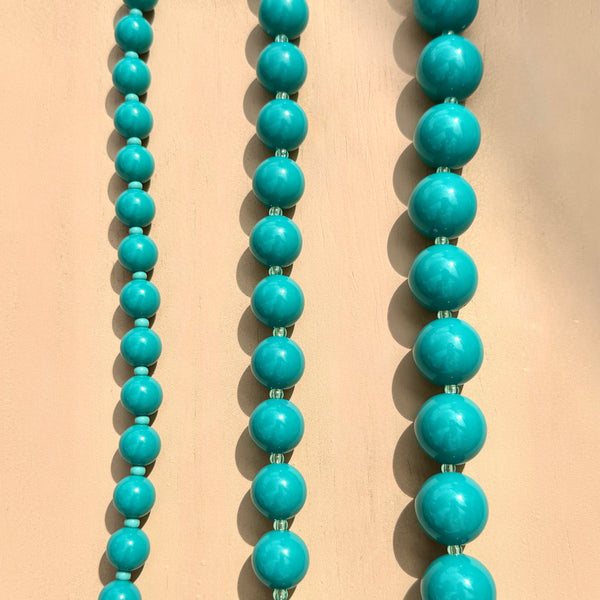 Collar esferas 1cm verde menta