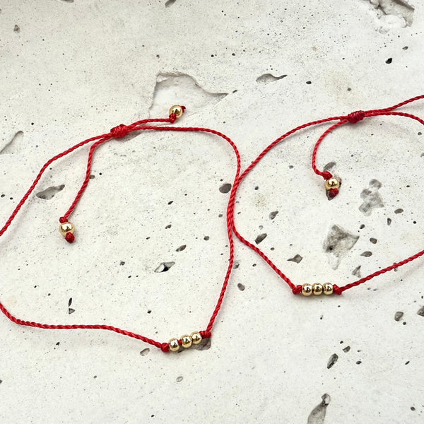 Pulsera Balín Hilo Rojo Pareja