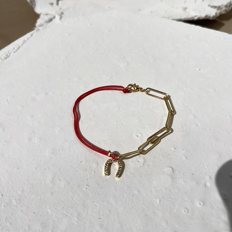 Pulsera Herradura Cadena Hilo