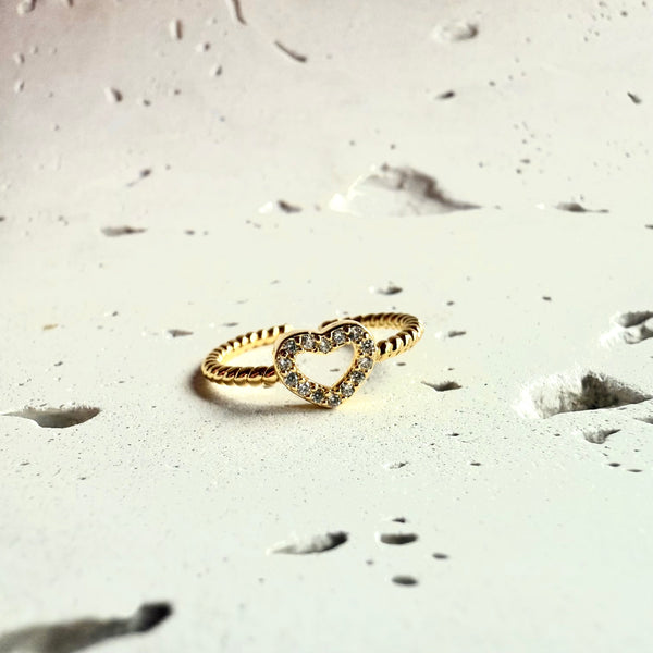 Anillo enebro corazón