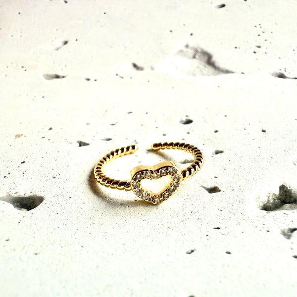 Anillo enebro corazón