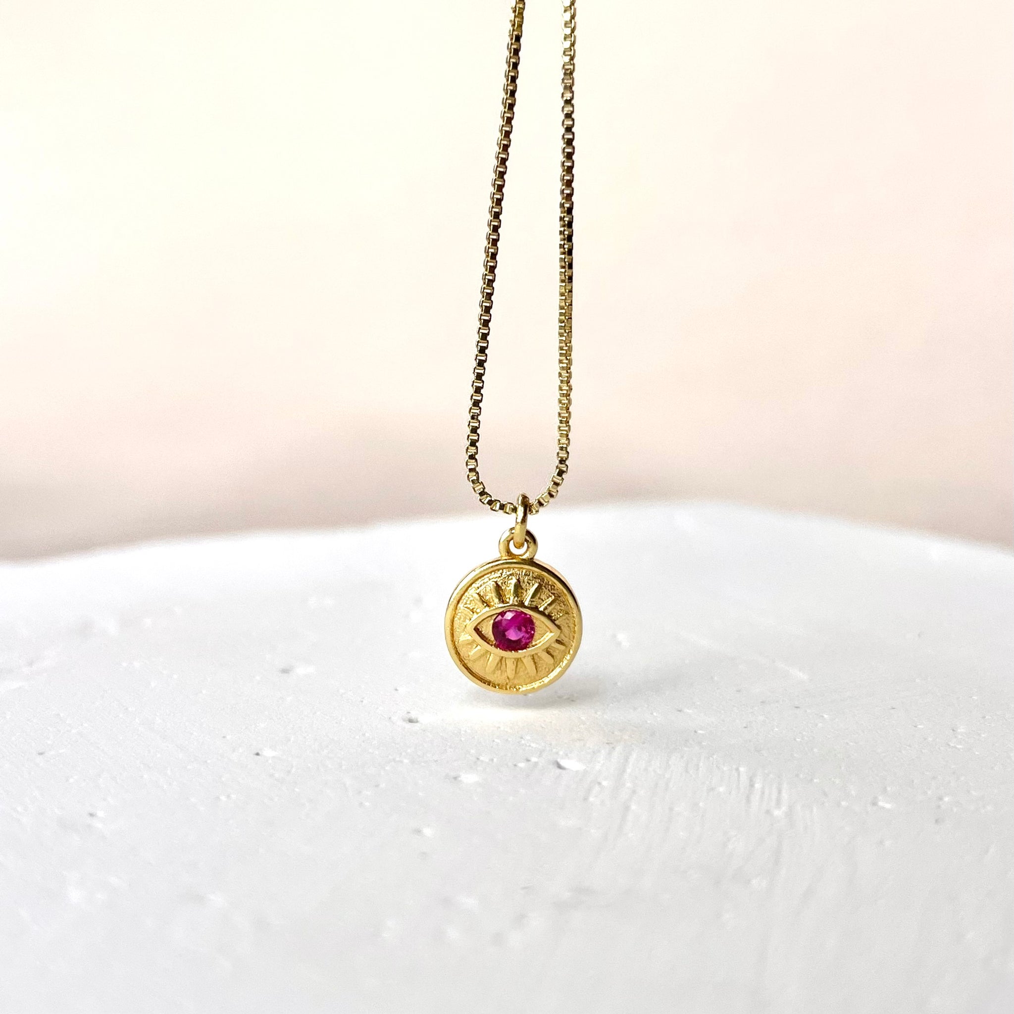 Dije Ojo Zafiro Azul