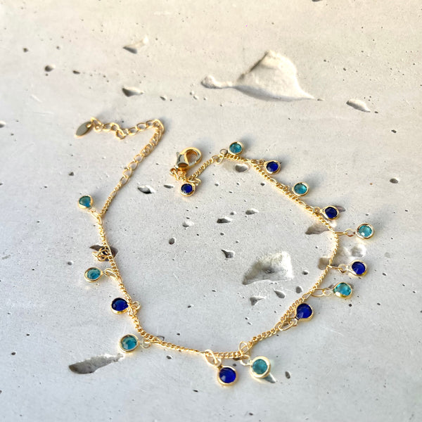 Tobillera Mar blue