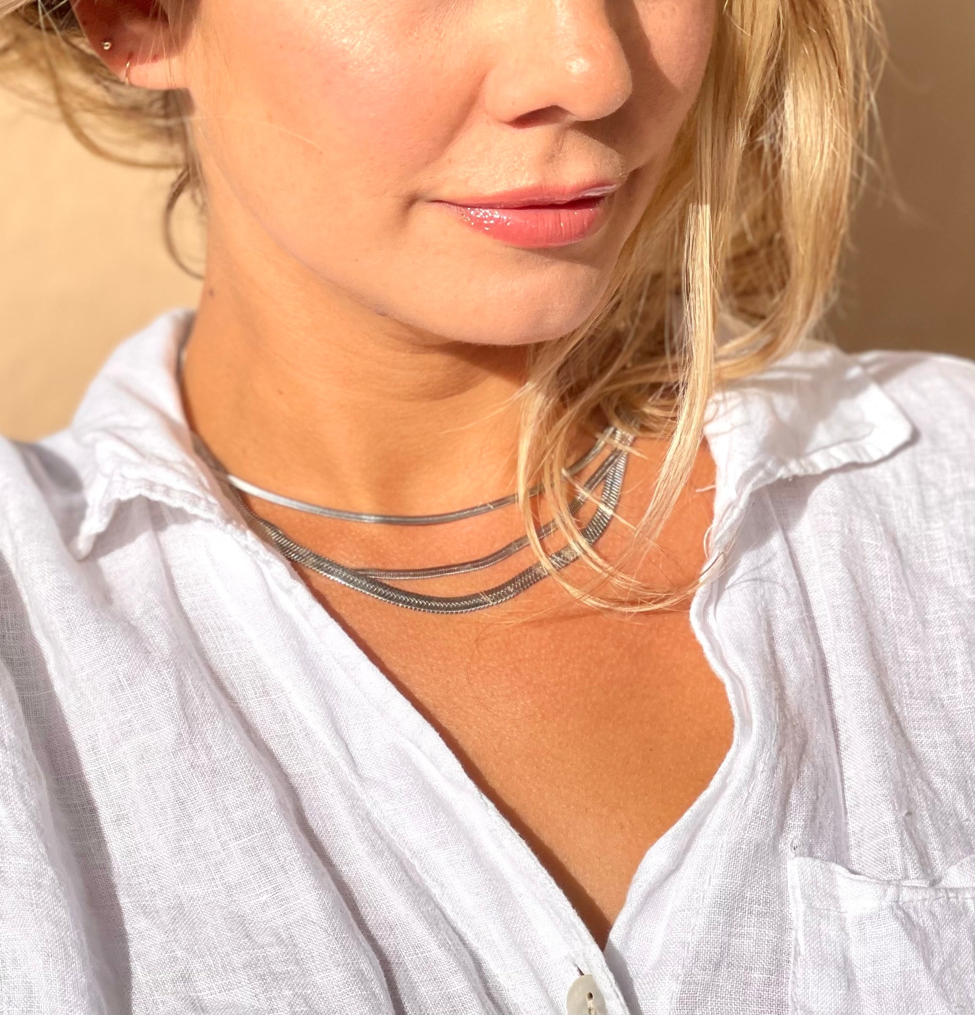 Cadena Sandia Plana Silver