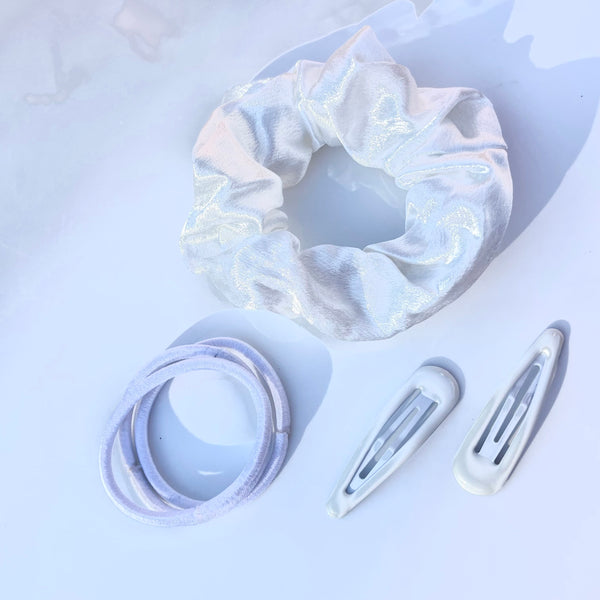 Hebilla Scrunchie y cauchos school