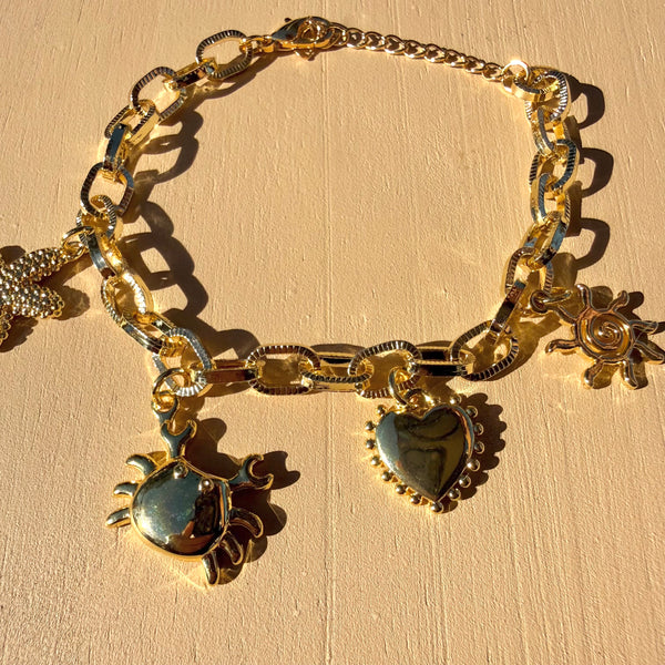 Pulsera eslabones charms mar