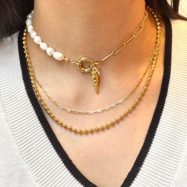 Cadena Perla cierre flotador