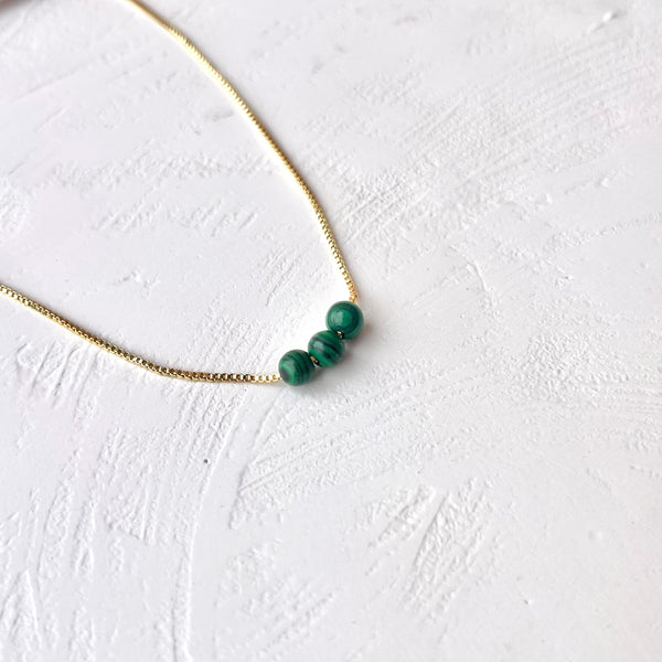 Cadena Choker Malaquita