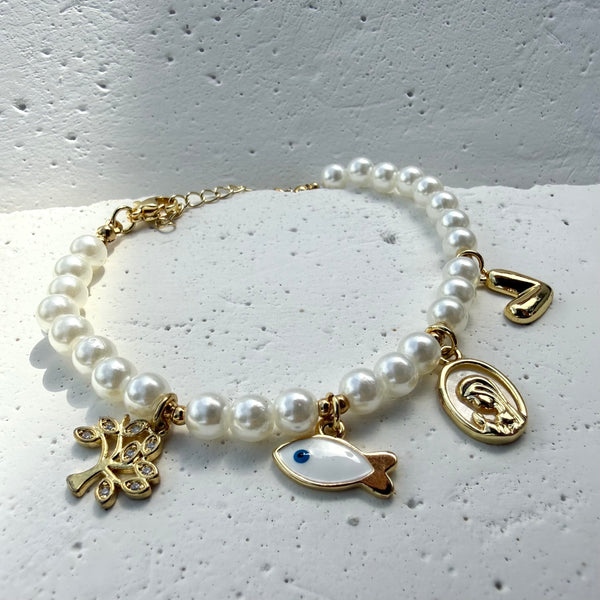 Pulsera Deseos delicada en rodio hipoalergenico MariaBolo
