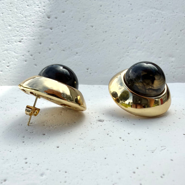 Topo Arte Fabiana aretes pegados de diseno en rodio hipoalergenico MariaBolo