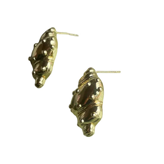 Topo liviano en rodio forma de concha 