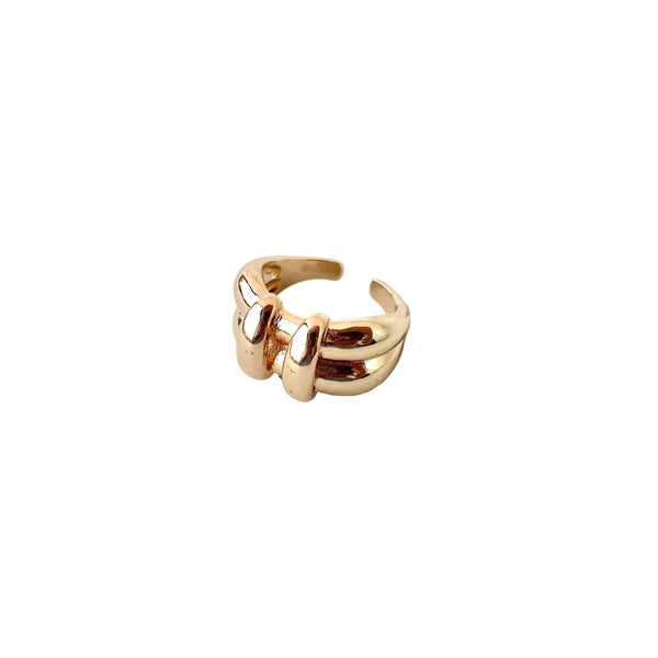 anillo dorado grande ajustable