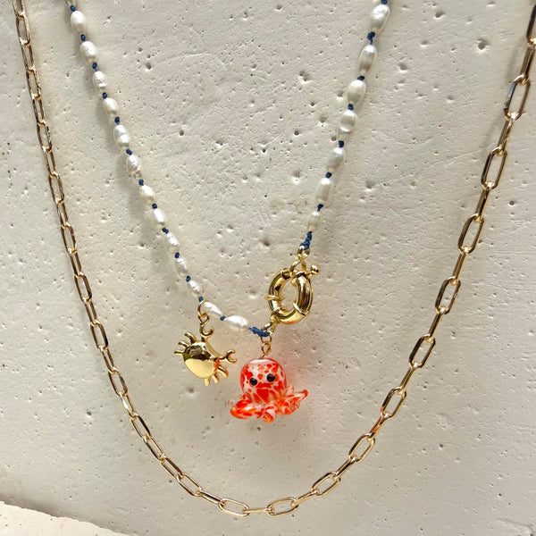 collar mareas combinado con cadena ovals long mix and mach mariabolo accesorios