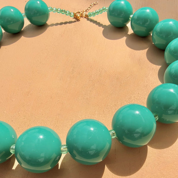 Collar esferas maxi aguamarina MariaBolo