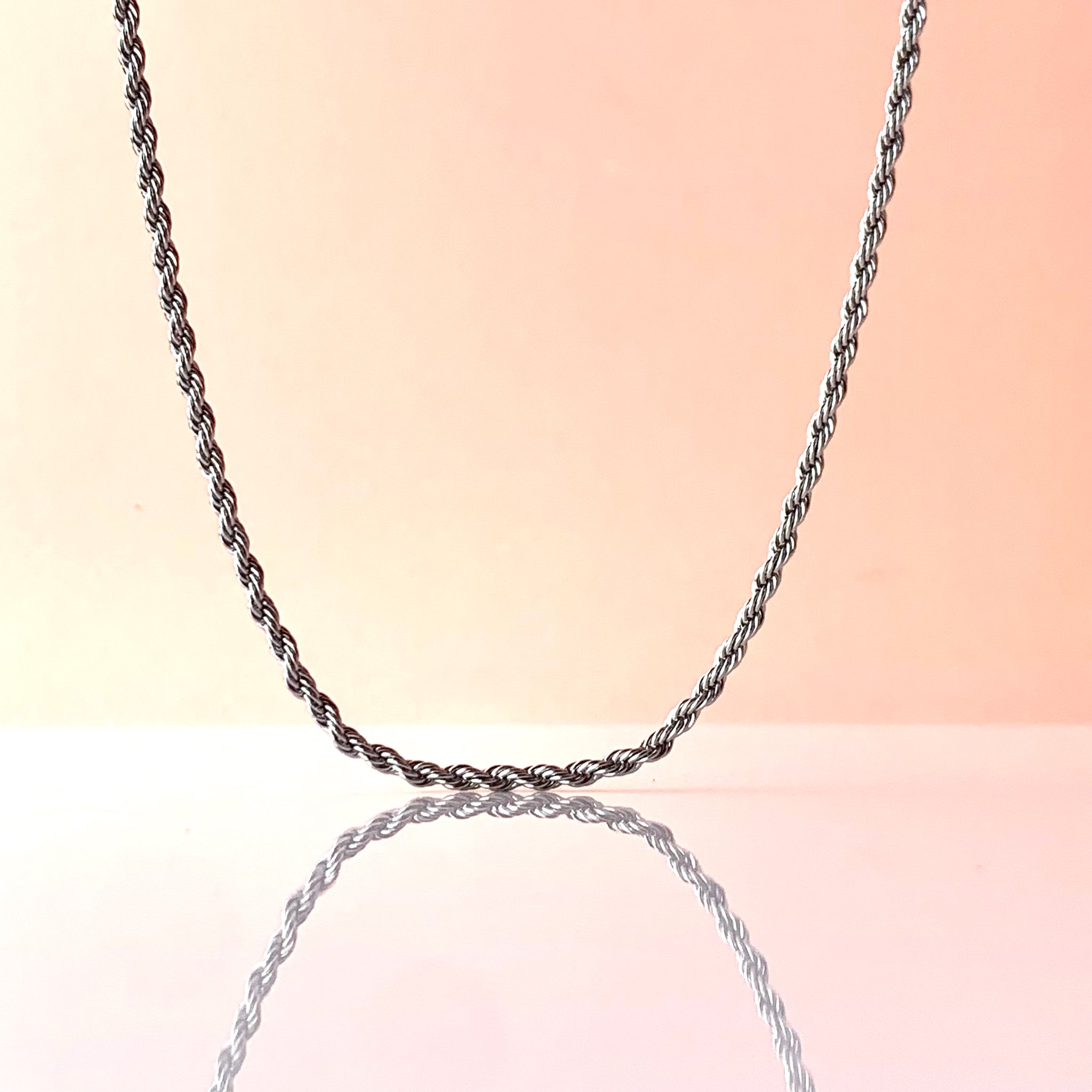 Cadena nudo medio plateado - MariaBolo Accesorios