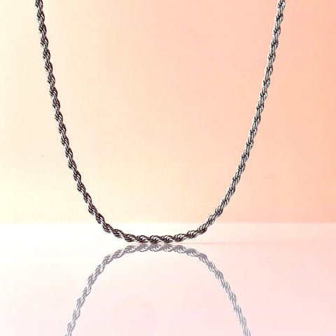 Cadena nudo medio plateado - MariaBolo Accesorios