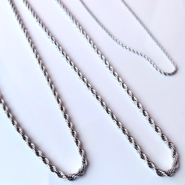 Cadena nudo medio plateado - MariaBolo Accesorios