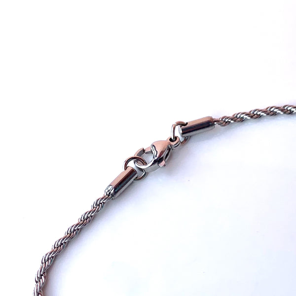 Cadena nudo medio plateado - MariaBolo Accesorios