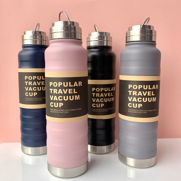 TERMO METÁLICO EN ACERO 1 LITRO CONSERVA CALOR Y FRIO