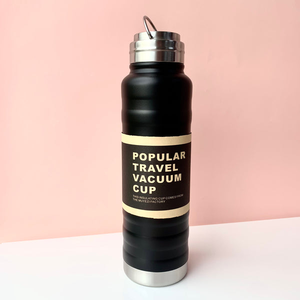 Termo Vacuum Ondas Metálico Tapa Silicona 1000ml con agarradera - MariaBolo Accesorios